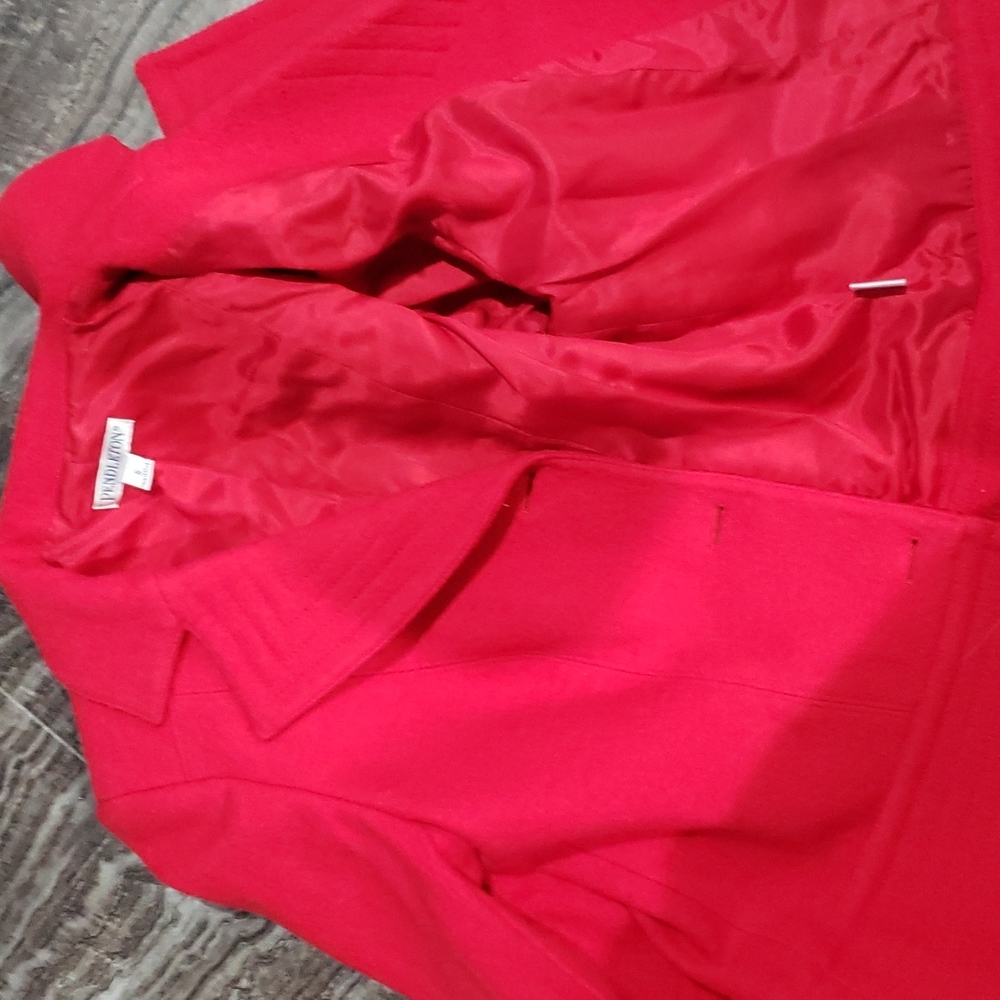 Pendleton red button up pea coat size small - Picture 7 of 8